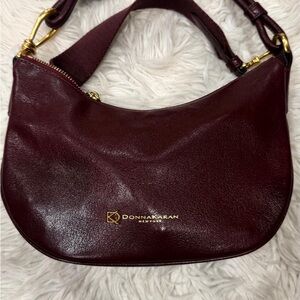 Donna Karan Deep Burgundy Shoulder Bag